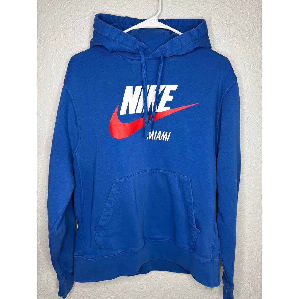 MIAMI Nike Sportswear Hoodie Mens Medium Blue Excellent CW2323-477